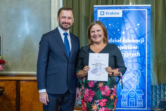 Miszalski, nauczyciele, nagroda Prezydenta, wręczenie, zdjęcia