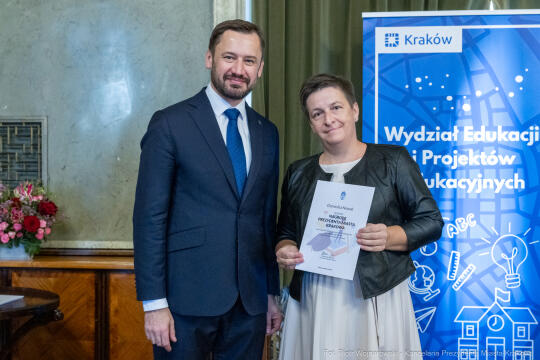 Miszalski, nauczyciele, nagroda Prezydenta, wręczenie, zdjęcia