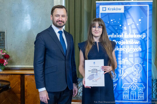 Miszalski, nauczyciele, nagroda Prezydenta, wręczenie, zdjęcia