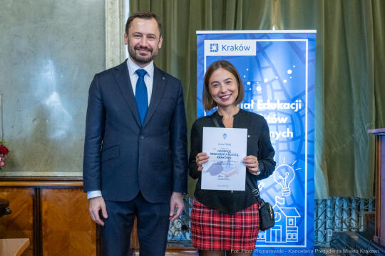 Miszalski, nauczyciele, nagroda Prezydenta, wręczenie, zdjęcia