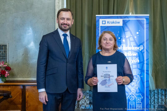 Miszalski, nauczyciele, nagroda Prezydenta, wręczenie, zdjęcia