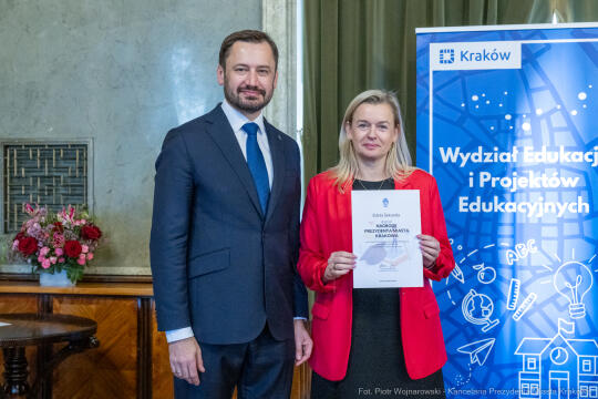 Miszalski, nauczyciele, nagroda Prezydenta, wręczenie, zdjęcia