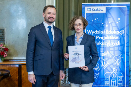 Miszalski, nauczyciele, nagroda Prezydenta, wręczenie, zdjęcia