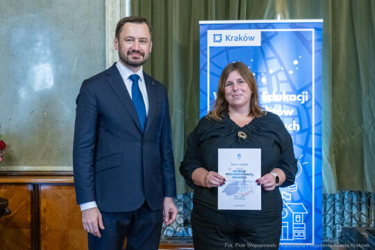 Miszalski, nauczyciele, nagroda Prezydenta, wręczenie, zdjęcia