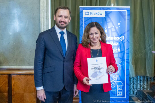 Miszalski, nauczyciele, nagroda Prezydenta, wręczenie, zdjęcia