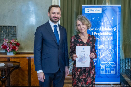 Miszalski, nauczyciele, nagroda Prezydenta, wręczenie, zdjęcia