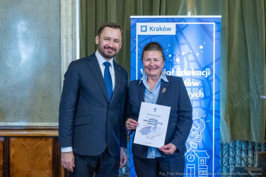 Miszalski, nauczyciele, nagroda Prezydenta, wręczenie, zdjęcia