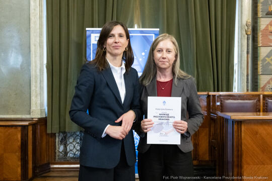 Klaman, nauczyciele, ponadpodstawowe, szkoły, nagroda Prezydenta, wręczenie, zdjęcia