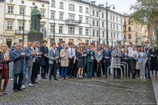 Miszalski, Chamielec, Gmer, Młodzieżowa Rada Krakowa, tablica, odsłonięcie, zdjęcia