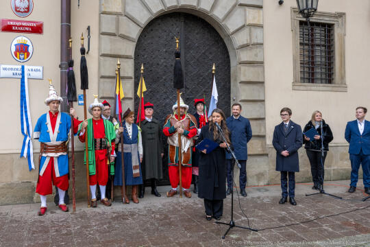 Miszalski, Chamielec, Gmer, Młodzieżowa Rada Krakowa, tablica, odsłonięcie, zdjęcia