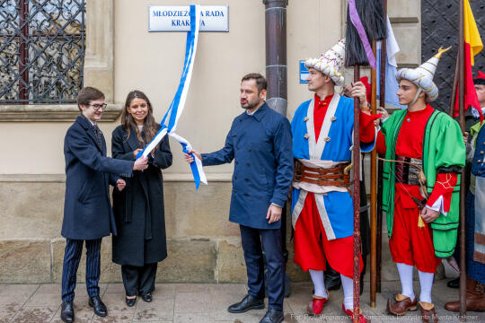 Miszalski, Chamielec, Gmer, Młodzieżowa Rada Krakowa, tablica, odsłonięcie, zdjęcia