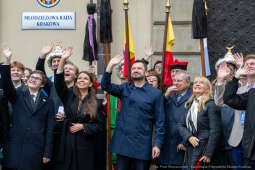 Miszalski, Chamielec, Gmer, Młodzieżowa Rada Krakowa, tablica, odsłonięcie, zdjęcia