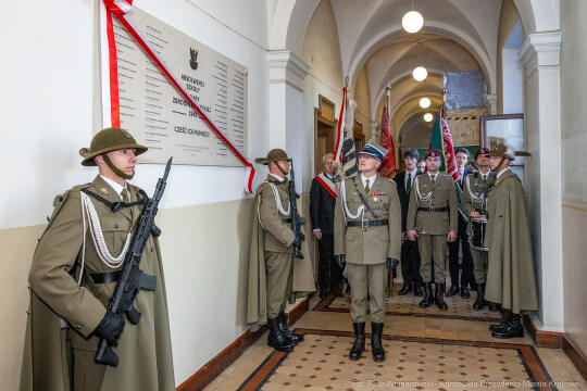 II LO, tablica, Katyń, pamięć, Miszalski, odsłonięcie, Kosiniak-Kamysz, Parell