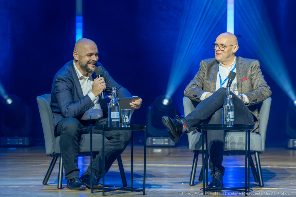 zdjęcia, Open Eyes Economy Summit, ICE, 2025, panel, Miszalski, Grzegorz Suszko, Marcin Jagodzińsk  Autor: P. Wojnarowski