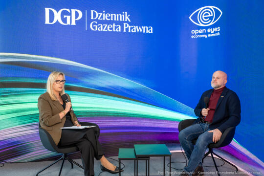 zdjęcia, Open Eyes Economy Summit, ICE, 2025, panel, Miszalski, Grzegorz Suszko, Marcin Jagodzińsk