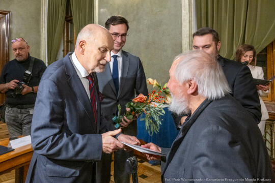 Nagroda Miasta Krakowa, Mecenas Kultury, wręczenie, zdjęcia, Sęk, laureaci, Ostrowski, Daros