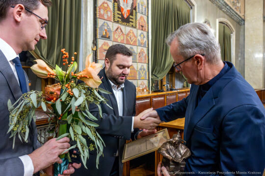 Nagroda Miasta Krakowa, Mecenas Kultury, wręczenie, zdjęcia, Sęk, laureaci, Ostrowski, Daros