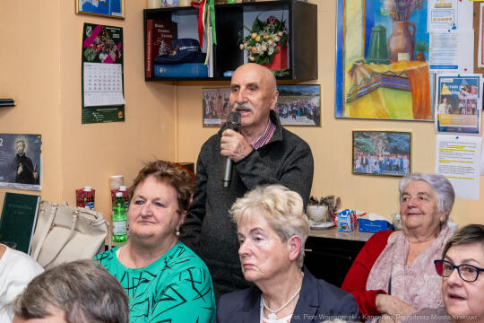 Miszalski, spotkanie, zdjęcia, Mistrzejowice, Centrum Aktywności Seniorów CAS, Stowarzyszenia Pom