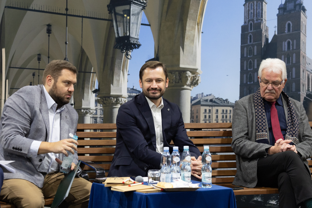 0S4A2081.jpg-Ławka Dialogu, Miszalski, Sęk, Kracik, Klaman, spotkanie, Bronowice, Zdjęcia, foto,  Autor: B. Świerzowski