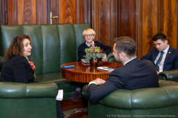 Miszalski, Simmons, ambasador, Wielka Brytania, spotkanie, zdjęcia