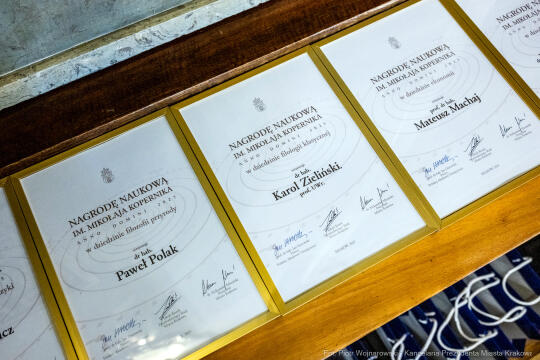 Miszalski, Fijał, Nagrody Naukowe, imienia Kopernika, wręczenie, Rada Miasta