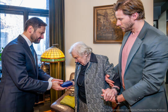 Miszalski, Henryka Wałek, jubilatka, 100 lat, zdjęcia, spotkanie