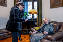 Miszalski, Henryka Wałek, jubilatka, 100 lat, zdjęcia, spotkanie