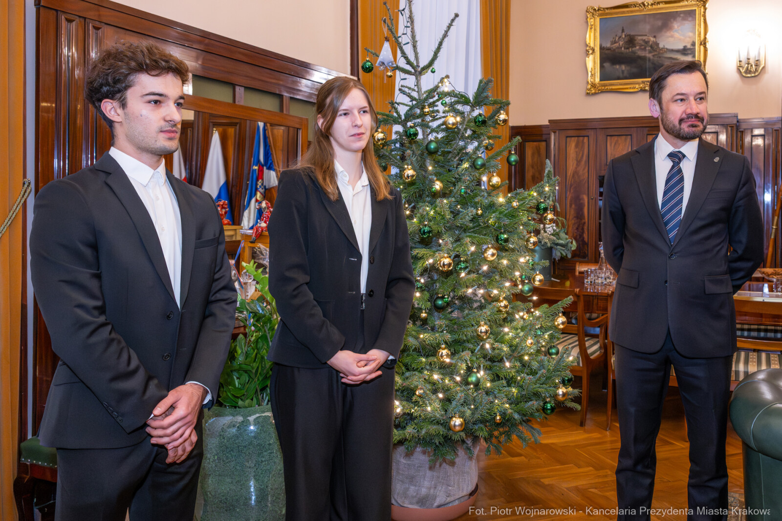 Miszalski, wręczenie, dyplomy, stypendium, im. Juliusza Leo, Tamara Cieśla, Miłosz Płatek, zdję  Autor: P. Wojnarowski