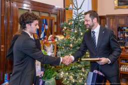 Miszalski, wręczenie, dyplomy, stypendium, im. Juliusza Leo, Tamara Cieśla, Miłosz Płatek, zdję