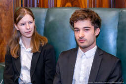 Miszalski, wręczenie, dyplomy, stypendium, im. Juliusza Leo, Tamara Cieśla, Miłosz Płatek, zdję