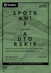 Logo: Spotkanie autorskie z Longiną Bujas połączone z promocją jej najnowszego tomu poezji „Śrubki”/ An author meeting with Longina Bujas combined with the promotion of her latest poetry volume, “Śrubki”.