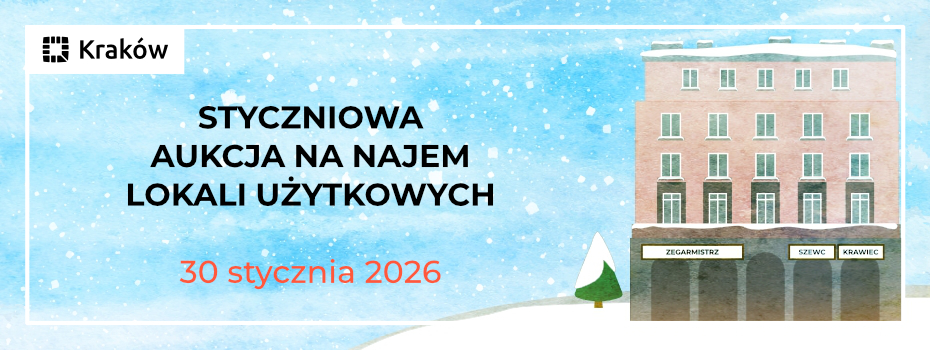  	Aukcja na najem lokali użytkowych w dniu 30 stycznia 2026 r.
