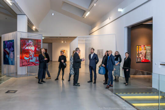Miszalski, MOCAK, wizyta, Gutowska-Żyra, Mazurkiewicz, Ferster, Szczepanik, zdjęcia
