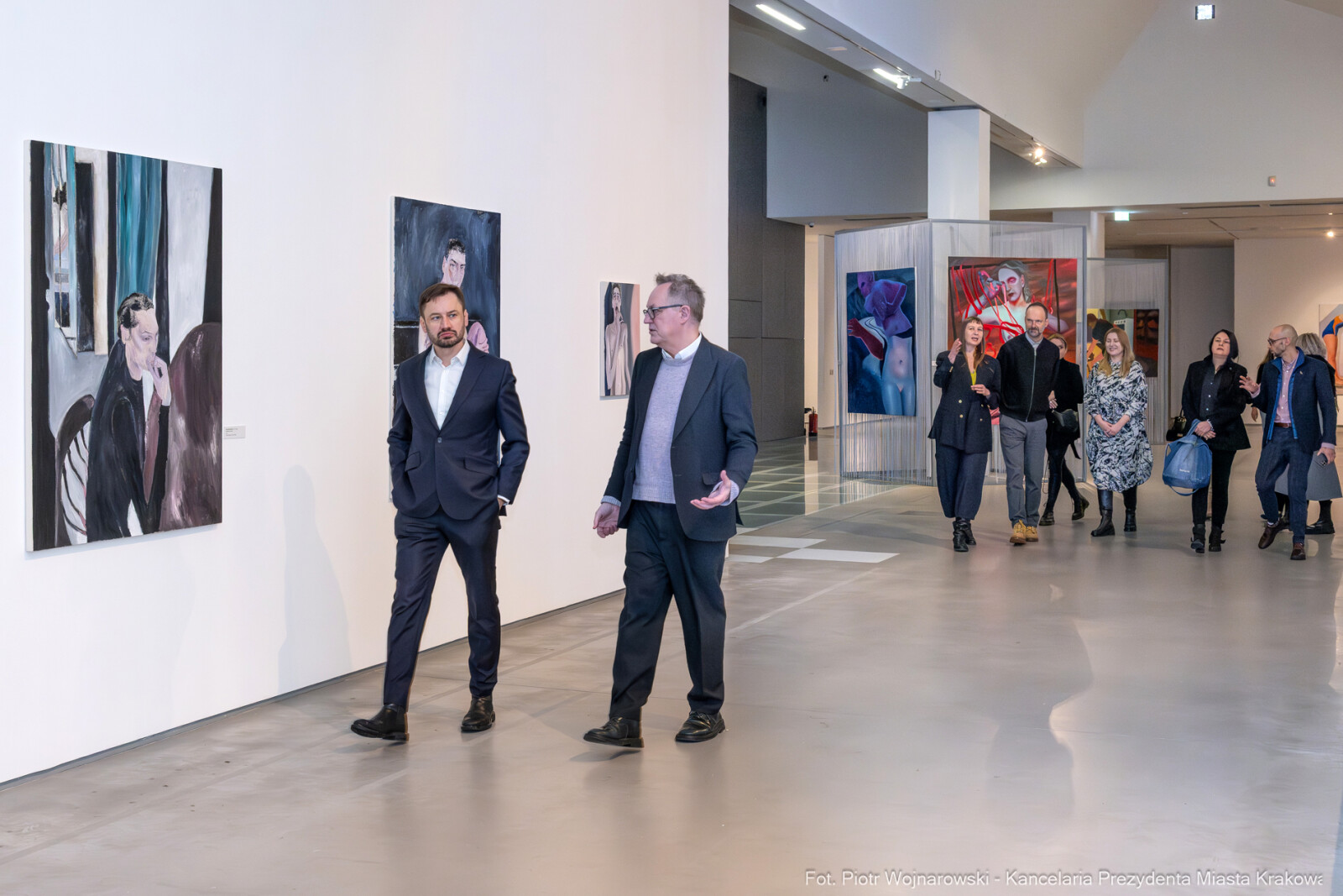 Miszalski, MOCAK, wizyta, Gutowska-Żyra, Mazurkiewicz, Ferster, Szczepanik, zdjęcia  Autor: P. Wojnarowski