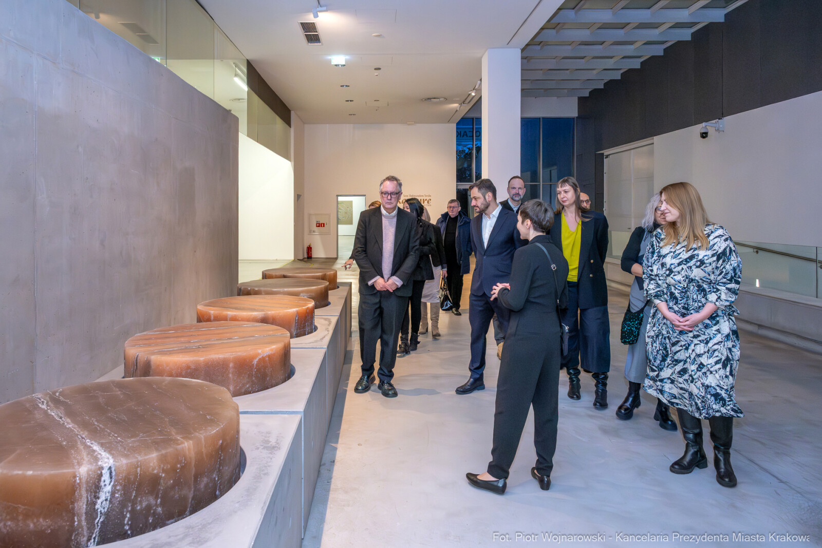 Miszalski, MOCAK, wizyta, Gutowska-Żyra, Mazurkiewicz, Ferster, Szczepanik, zdjęcia  Autor: P. Wojnarowski