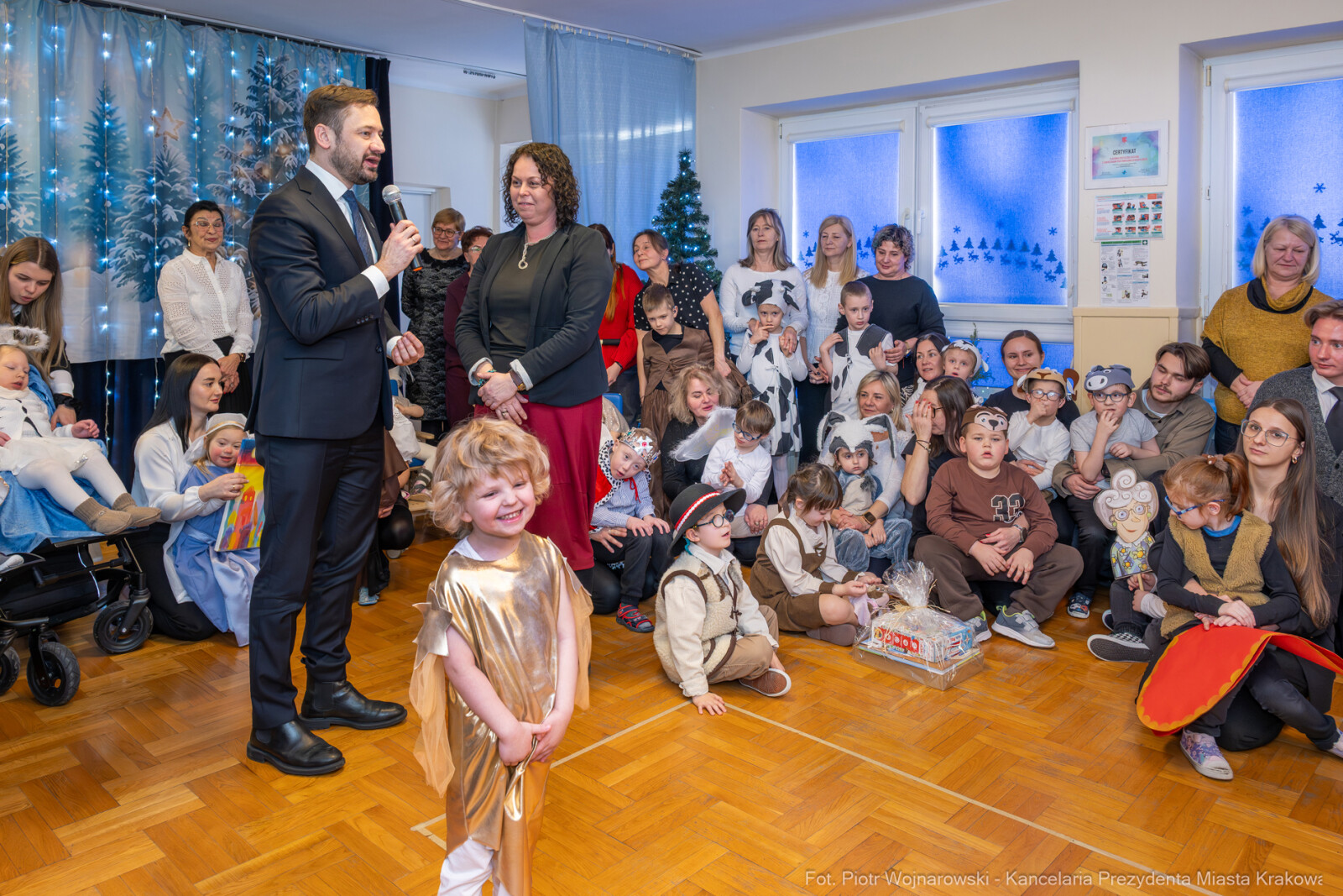 Miszalski, Drabik, Przedszkole nr 100, dzieci, niepełnosprawność, Jasełka  Autor: P. Wojnarowski