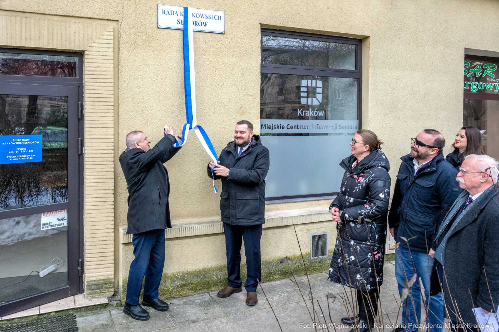 Sęk, Rada Krakowskich Seniorów, tablica, odsłonięcie, Wodyńska, Pietrzyk  Autor: P. Wojnarowski
