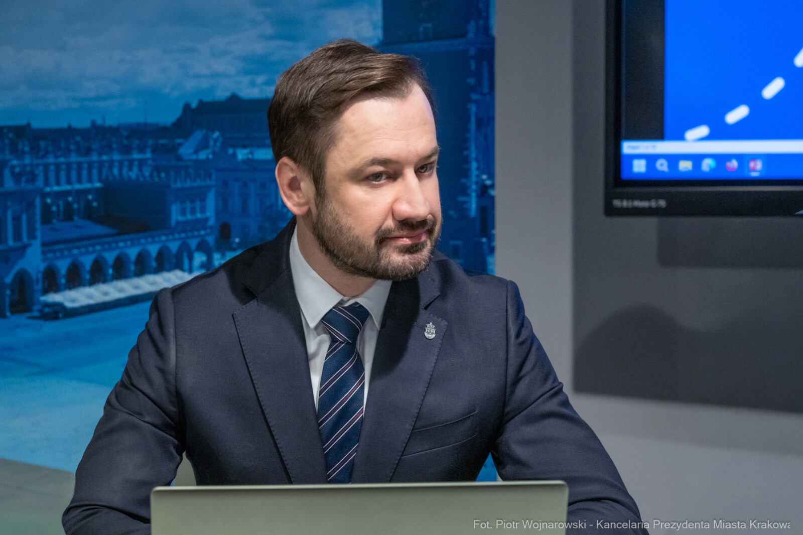 Miszalski, Klaman, Sęk, Mazur, konferencja, dziennikarze, Kraków w dobrum kierunku, zdjęcia  Autor: P. Wojnarowski