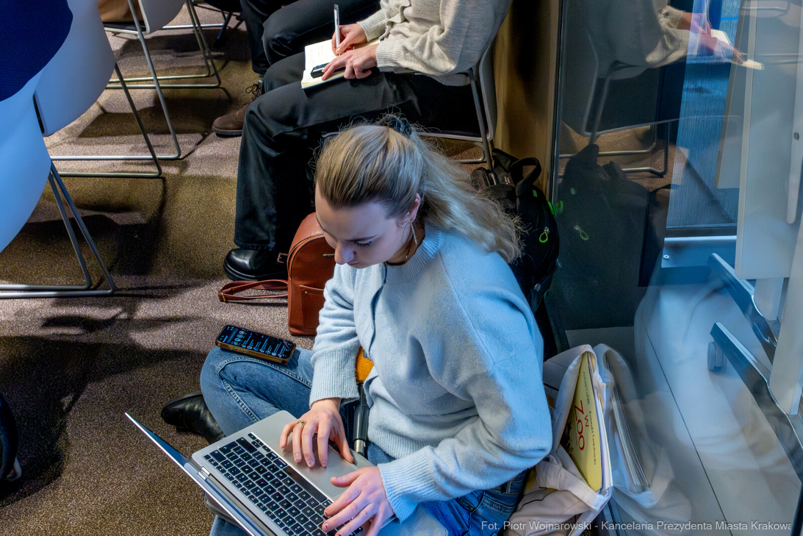 Miszalski, Klaman, Sęk, Mazur, konferencja, dziennikarze, Kraków w dobrum kierunku, zdjęcia  Autor: P. Wojnarowski