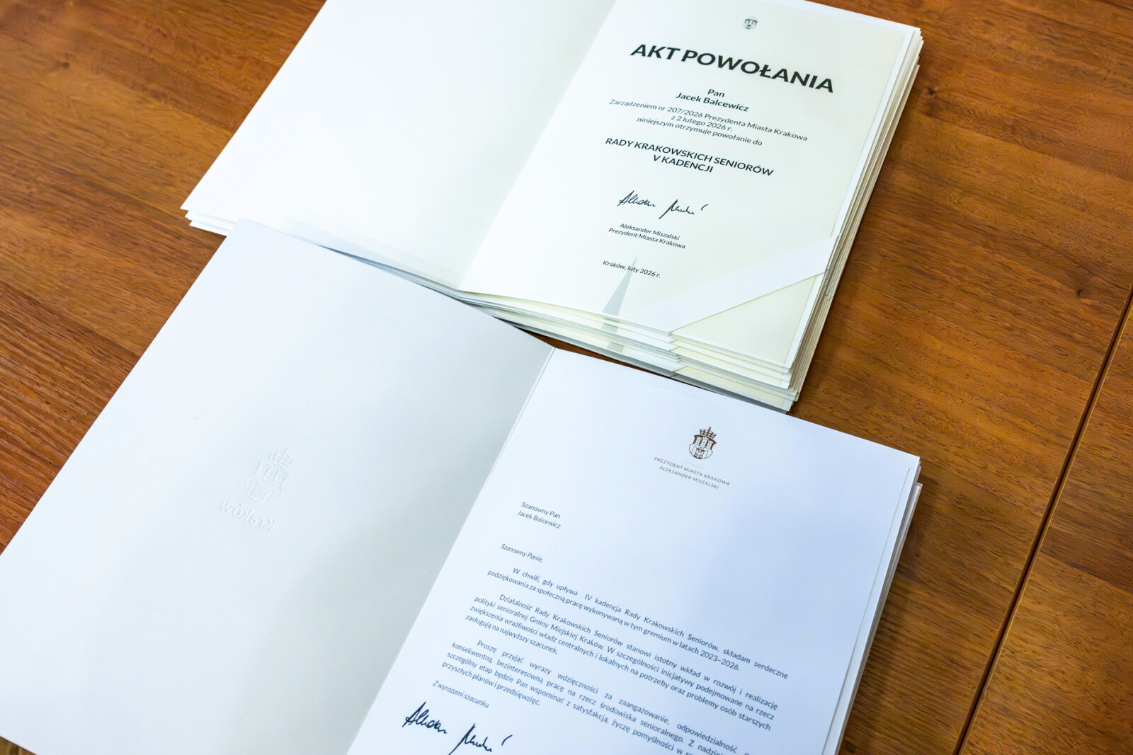 Miszalski, Klaman, Drabik Rada Krakowskich Seniorów, pożegnanie, zdjęcia  Autor: Piotr Wojnarowski