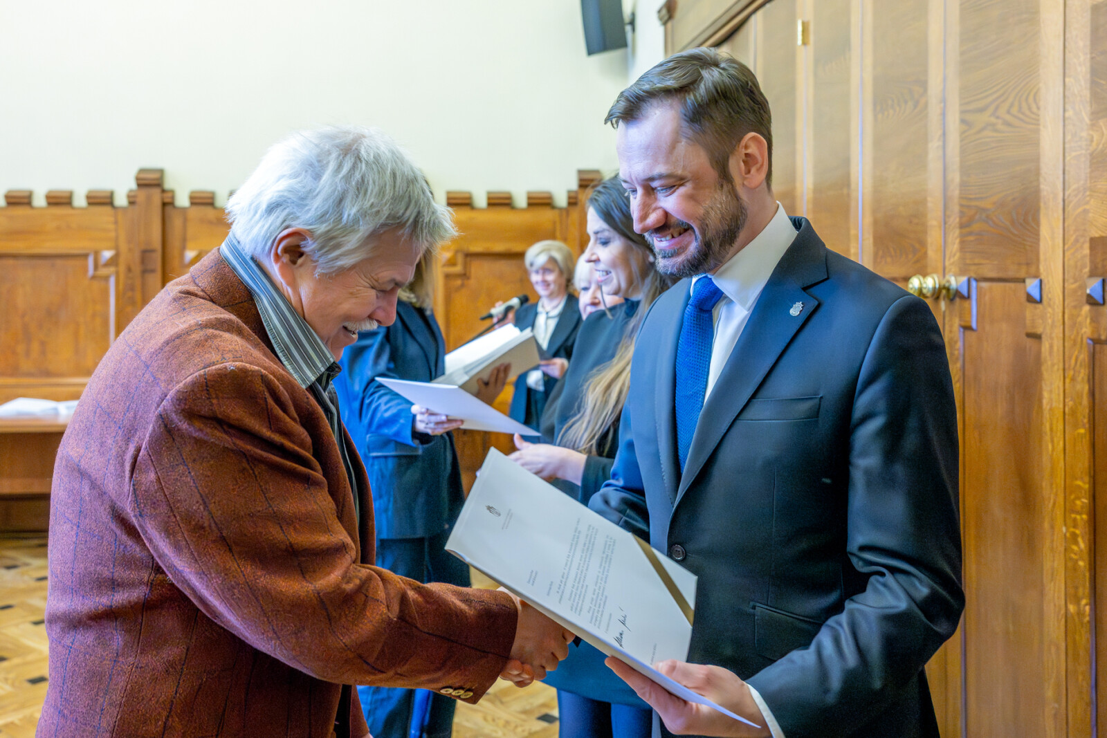 Miszalski, Klaman, Drabik Rada Krakowskich Seniorów, pożegnanie, zdjęcia  Autor: Piotr Wojnarowski