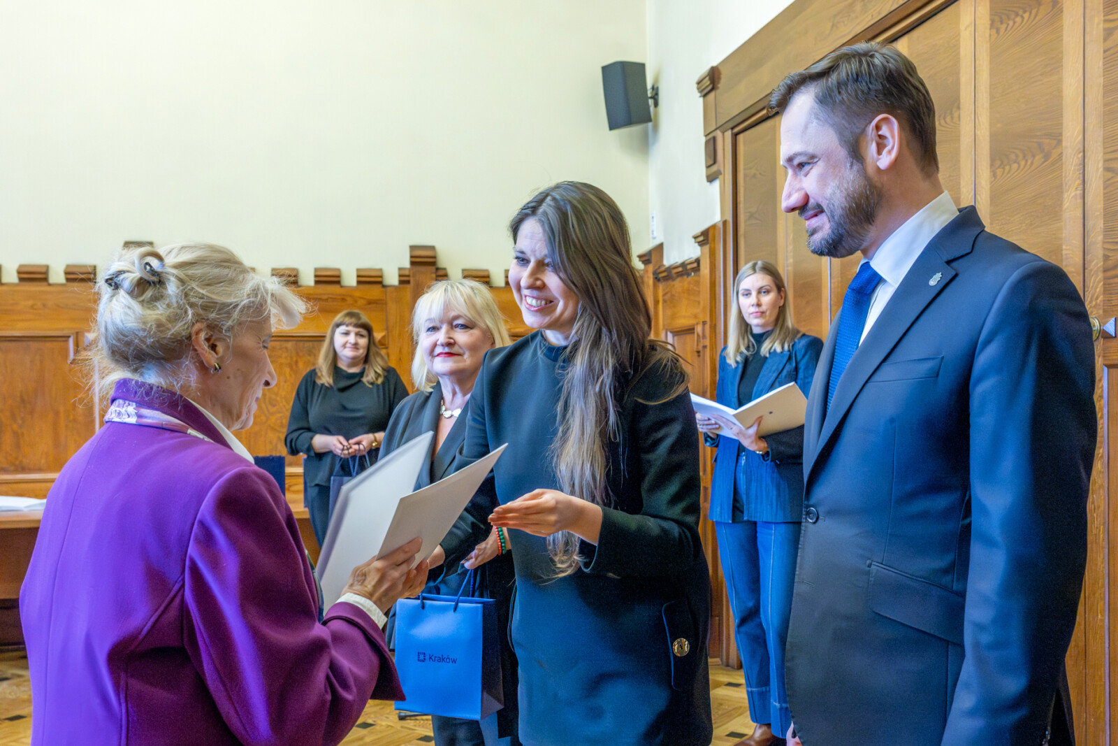 Miszalski, Klaman, Drabik Rada Krakowskich Seniorów, pożegnanie, zdjęcia  Autor: Piotr Wojnarowski