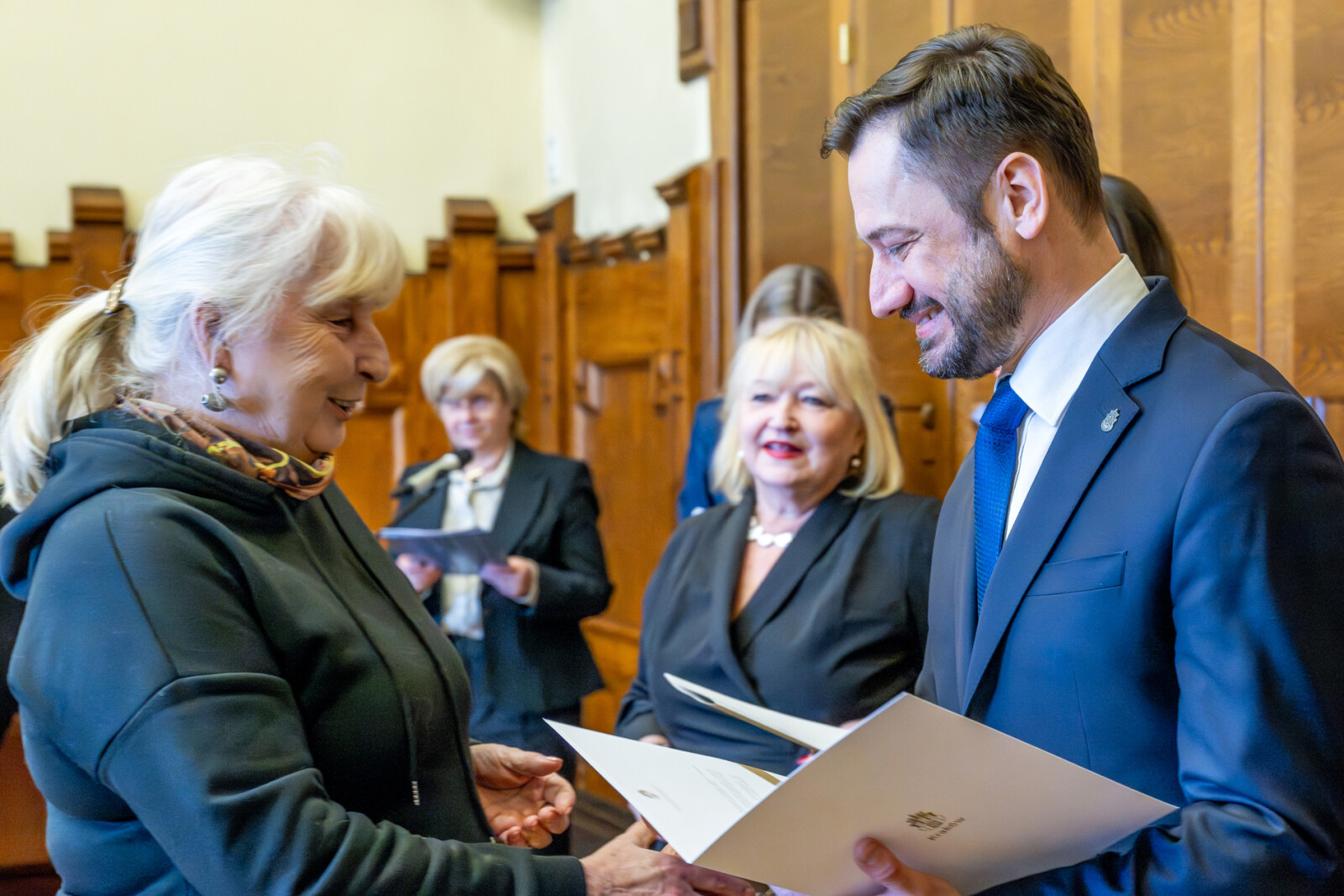 Miszalski, Klaman, Drabik Rada Krakowskich Seniorów, pożegnanie, zdjęcia  Autor: Piotr Wojnarowski