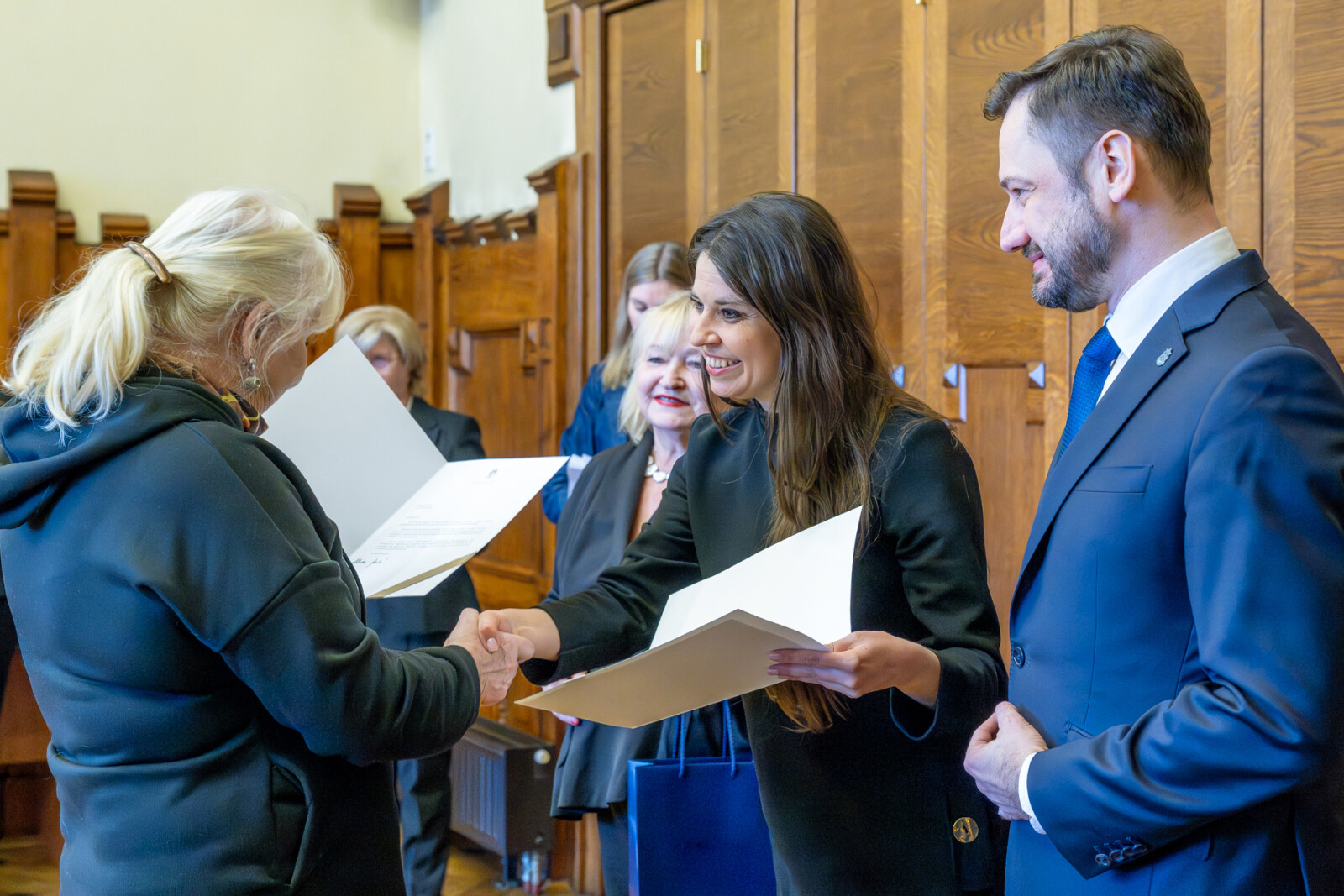 Miszalski, Klaman, Drabik Rada Krakowskich Seniorów, pożegnanie, zdjęcia  Autor: Piotr Wojnarowski