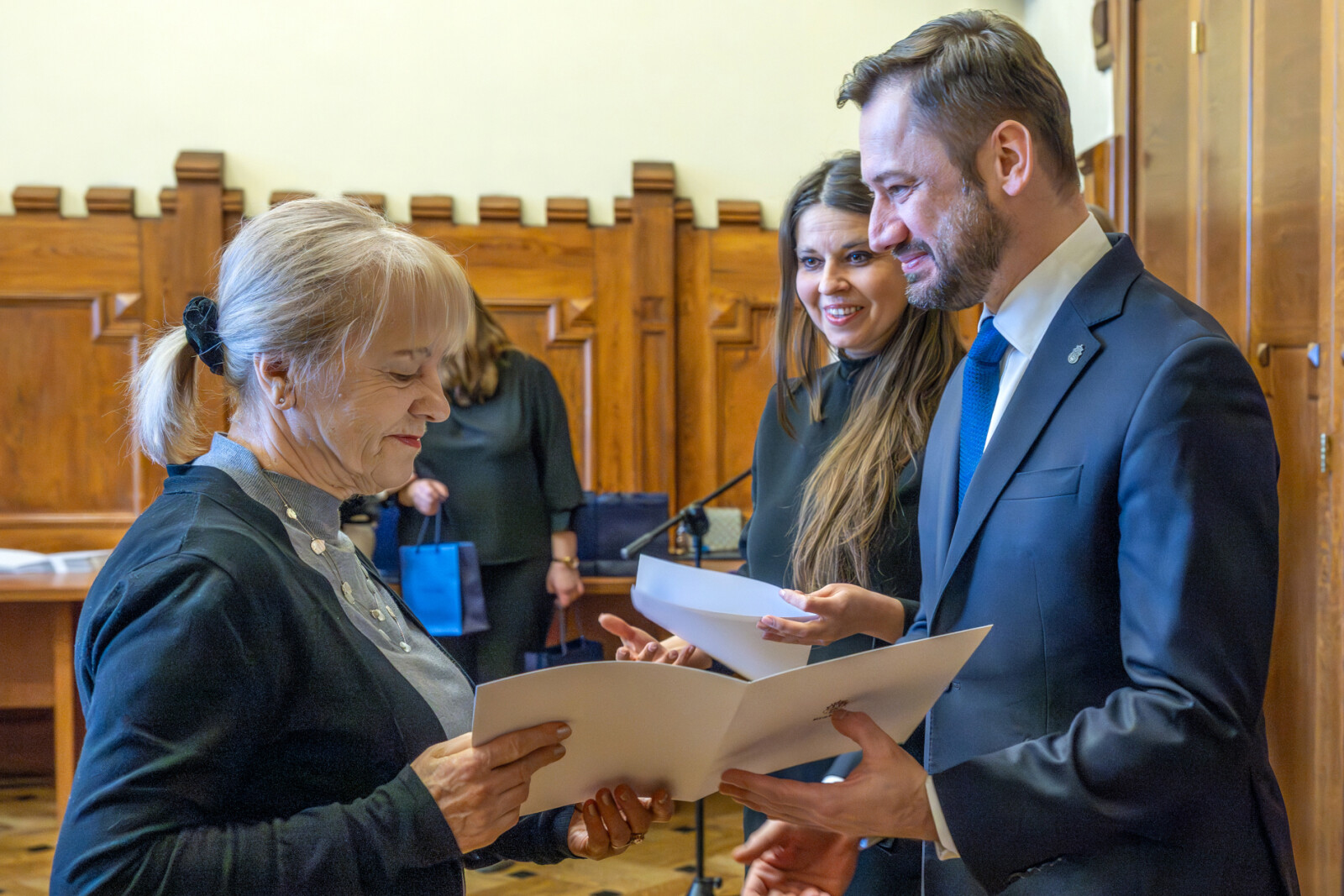 Miszalski, Klaman, Drabik Rada Krakowskich Seniorów, pożegnanie, zdjęcia  Autor: Piotr Wojnarowski