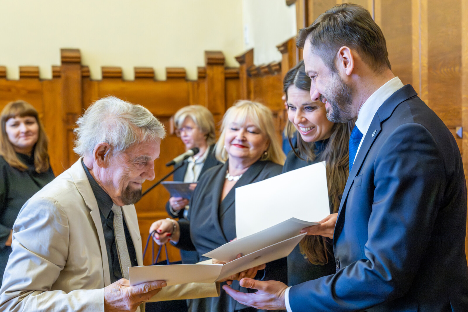 Miszalski, Klaman, Drabik Rada Krakowskich Seniorów, pożegnanie, zdjęcia  Autor: Piotr Wojnarowski