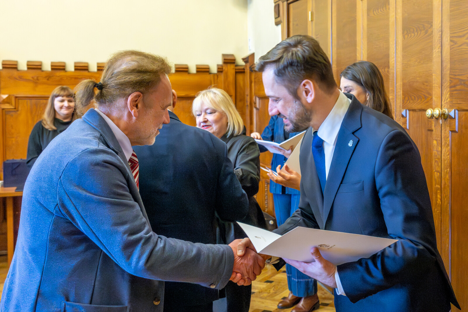 Miszalski, Klaman, Drabik Rada Krakowskich Seniorów, pożegnanie, zdjęcia  Autor: Piotr Wojnarowski