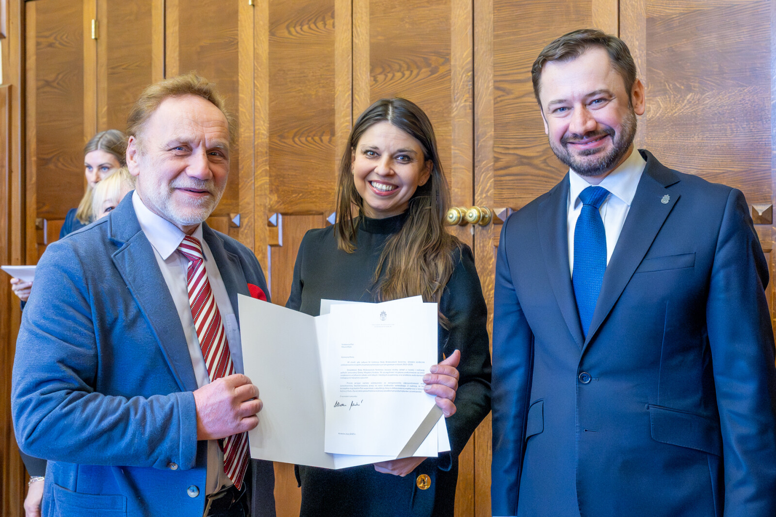 Miszalski, Klaman, Drabik Rada Krakowskich Seniorów, pożegnanie, zdjęcia  Autor: Piotr Wojnarowski