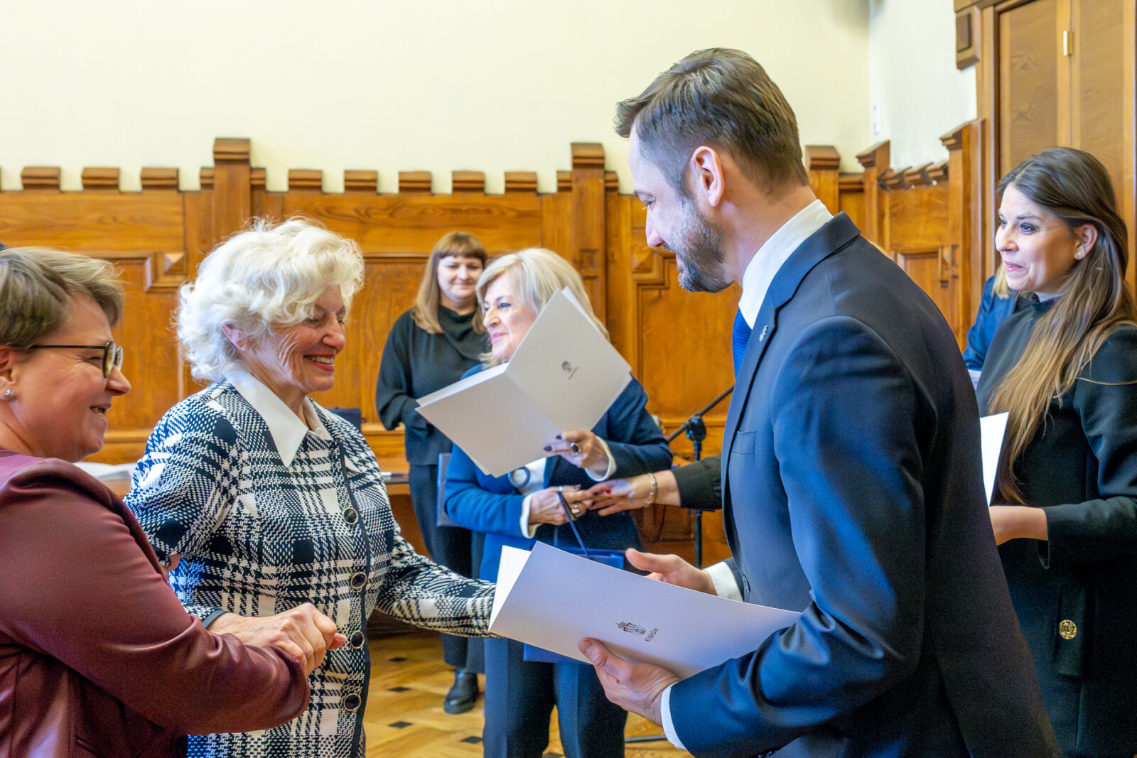 Miszalski, Klaman, Drabik Rada Krakowskich Seniorów, pożegnanie, zdjęcia  Autor: Piotr Wojnarowski