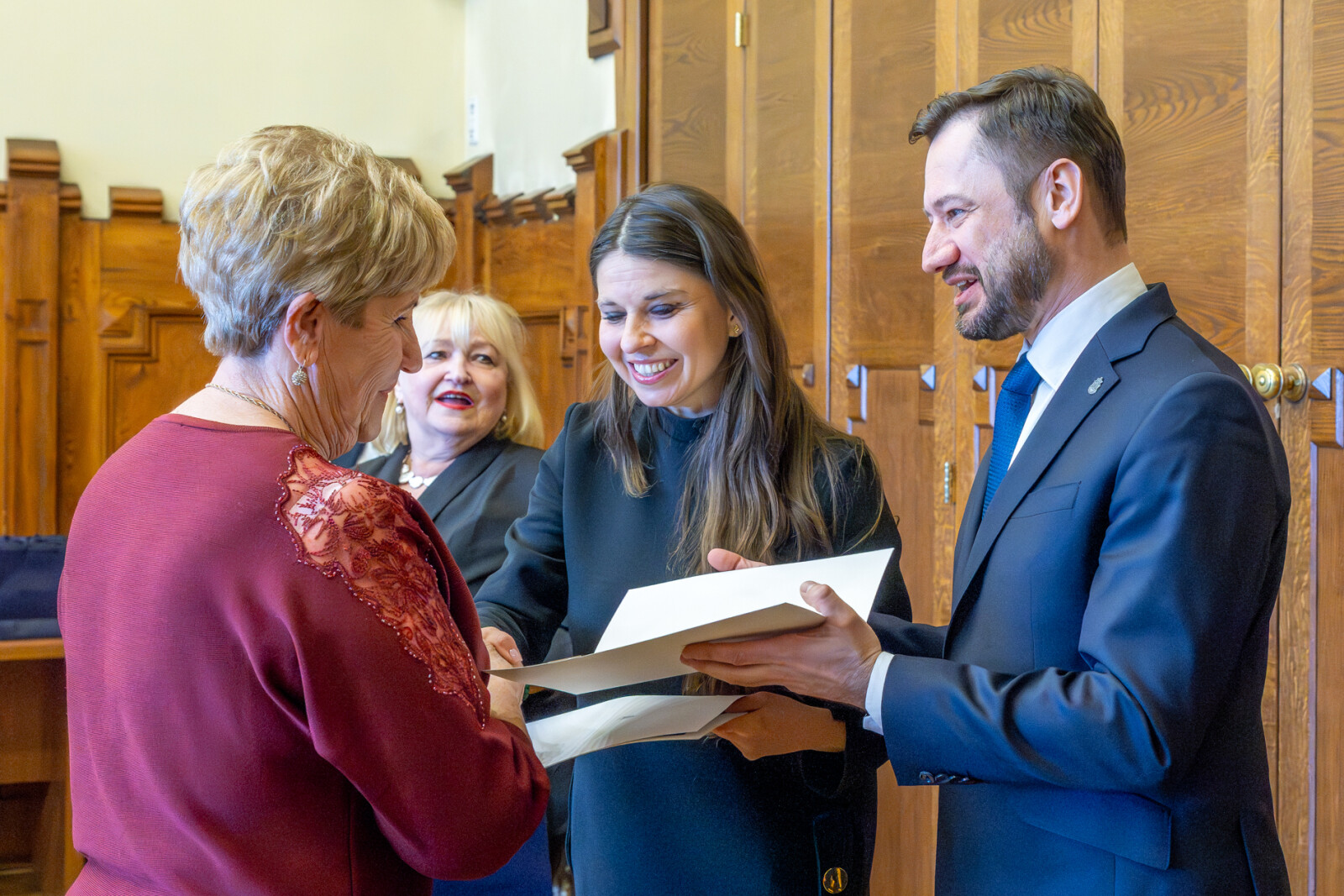 Miszalski, Klaman, Drabik Rada Krakowskich Seniorów, pożegnanie, zdjęcia  Autor: Piotr Wojnarowski